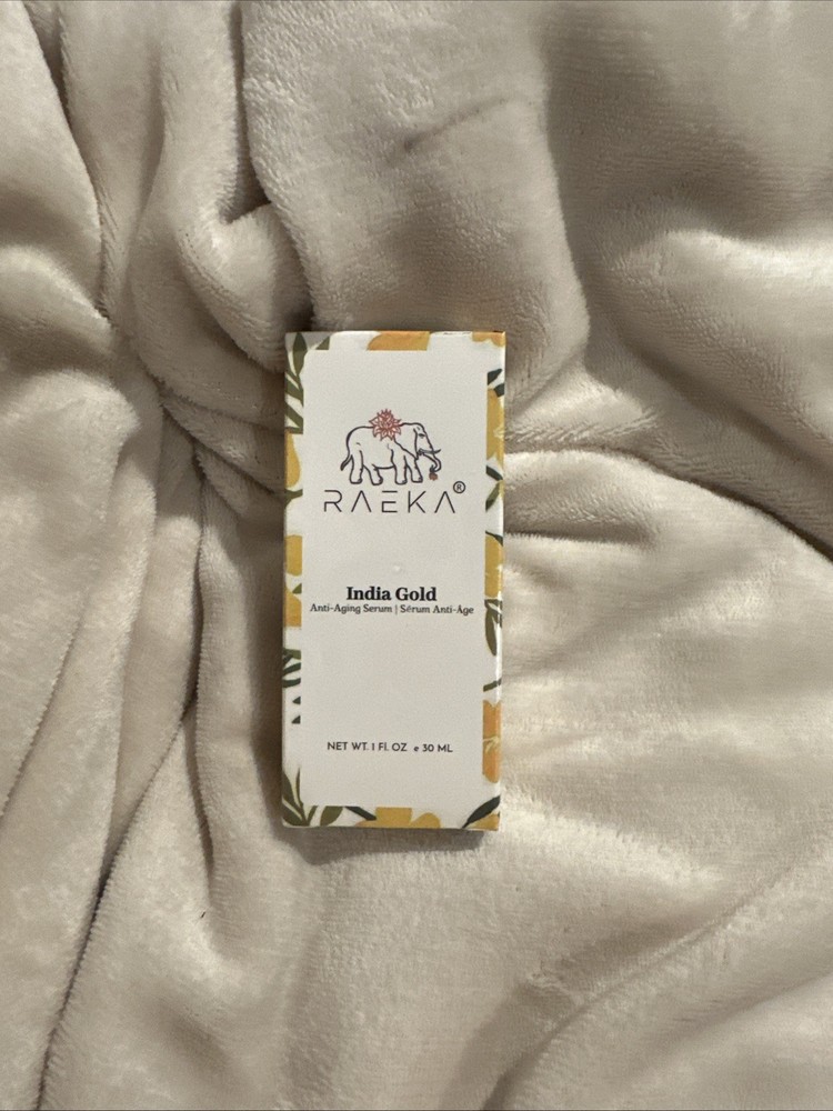 RAEKA India Gold Anti-aging Serum 1 Fl Oz / 30ml NEW Sealed Exp 03/24