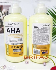 AHA White Body Alpha Hydroxy Acid + Vitamins Skin Whitening Lotion 500ml..