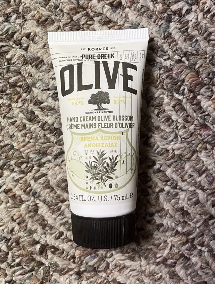 Korres Pure Greek Olive Blossom Hand Cream 2.54oz New and Sealed