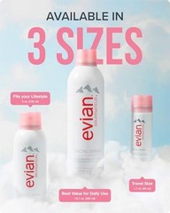 Evian Facial Spray 5 oz – Hydrating Mineral Water Mist for Assorted Sizes