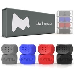 Jaw Exerciser Set – 4 Silicone Jawline Trainers | Strengthen Facial Muscles & De
