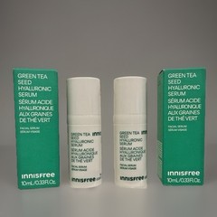 2X Innisfree Green Tea Hyaluronic Acid Serum .33 oz NEW IN BOX Exp 8/2027