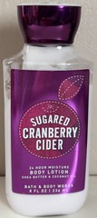 Bath & Body Works Sugared Cranberry Cider 24 Hour Moisture Body Lotion 8oz
