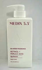 ​Medix 5.5 Retinol Ferulic Acid Body Cream Age Rewind Fragrance Free 15oz 444ml