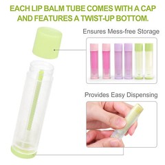 Lip Balm Tubes Empty 5.5ml Clear Lip Balm Container Tubes BPA Free & Leak Free