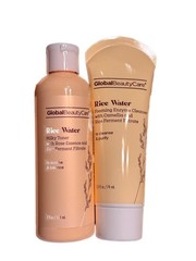Global Beauty Care Rice Water Foaming Cleanser 2.5oz + Milky Toner 4oz Set