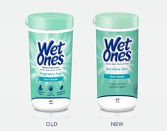 Wet Ones Hand and Face Wipes, Unscented | 40 Count (Pack of 1), White