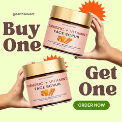 Turmeric Vitamic C Face Scrub infused with Hyaluronic & Kojic Acid BUY 1 & GET 1