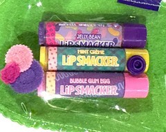 3pc Set Vintage LIP SMACKER Easter SPRINGTIME SWEETNESS Lip Balms+Bag Jellybean+