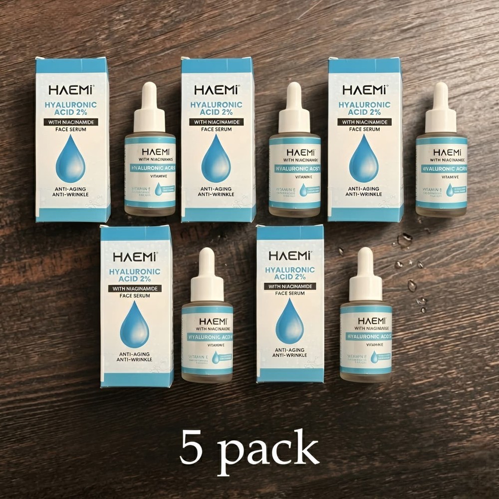 HAEMI Hyaluronic Acid 2% Face Serum Niacinamide Anti-Aging Wrinkle Vitamin E