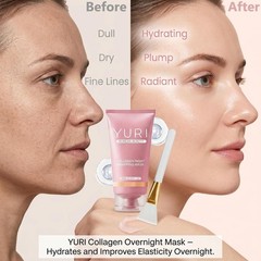 Yuri Collagen Night Wrapping Mask 75ml Hydrating Sleeping Mask New In Box