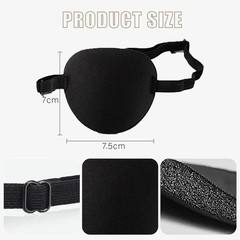 2PCS Adjustable Lazy Eye Patch Left Right Adult Kids Amblyopia Strabismus Black