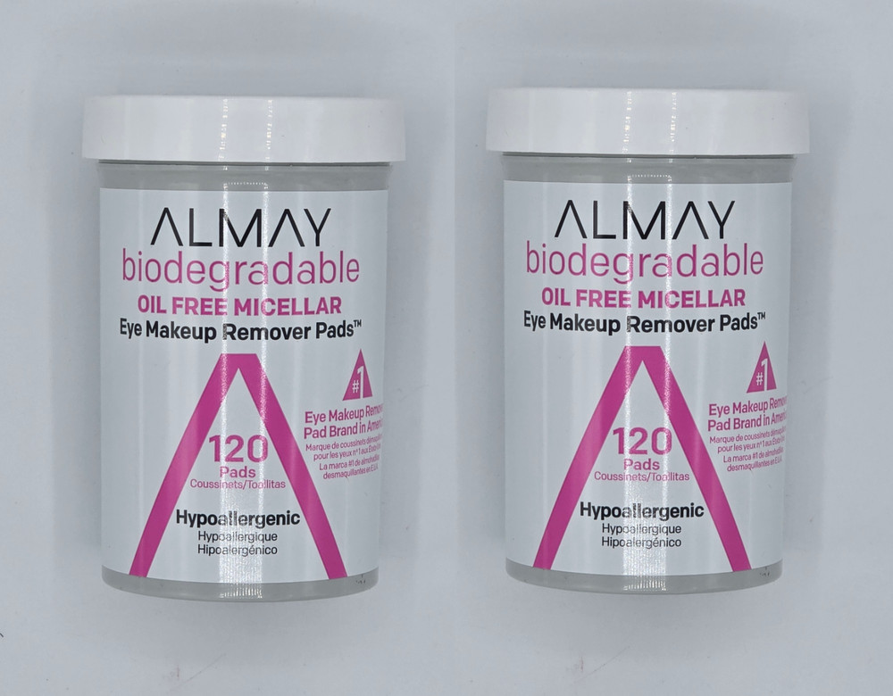 Almay Biodegradable Micellar Eye Makeup Remover Pads, 120CT