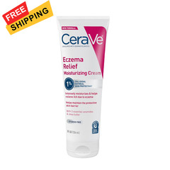 CeraVe Eczema Relief Moisturizing Cream with 8 Ounce (Pack of 1), White