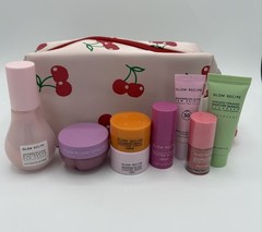 Glow Recipe Super Bundle 8pc W Full Size Watermelon Dew Drops And Cherry Pouch