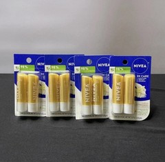 Lot of 4 Nivea Vanilla Buttercream Lip Care 2pks 0.17 oz 3x Care New 8 Total