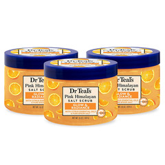 Dr Teal&rsquo;s Pink Himalayan Salt Body Scrub, Glow & Radiance, 16 Oz (Pack of 3)