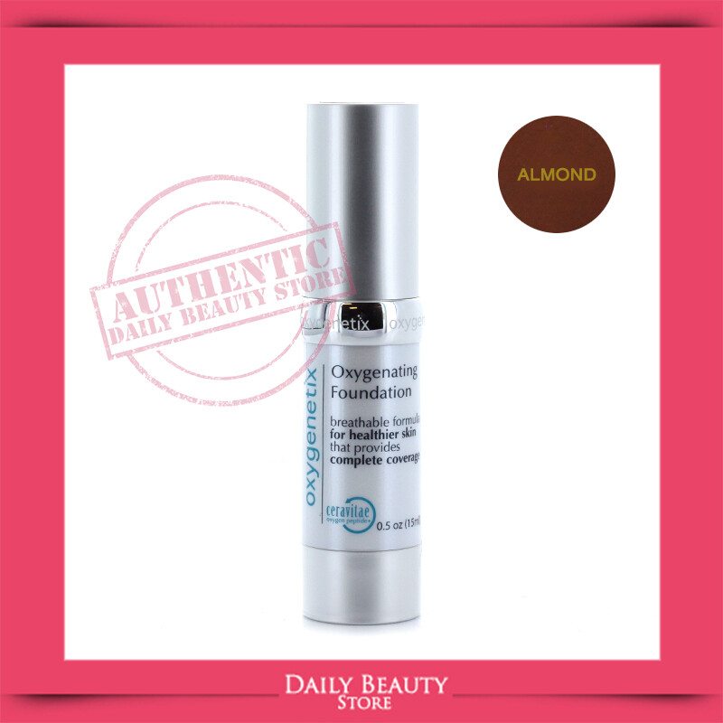 Oxygenetix Oxygenating Foundation 15ml 0.5oz Almond NEW FAST SHIP
