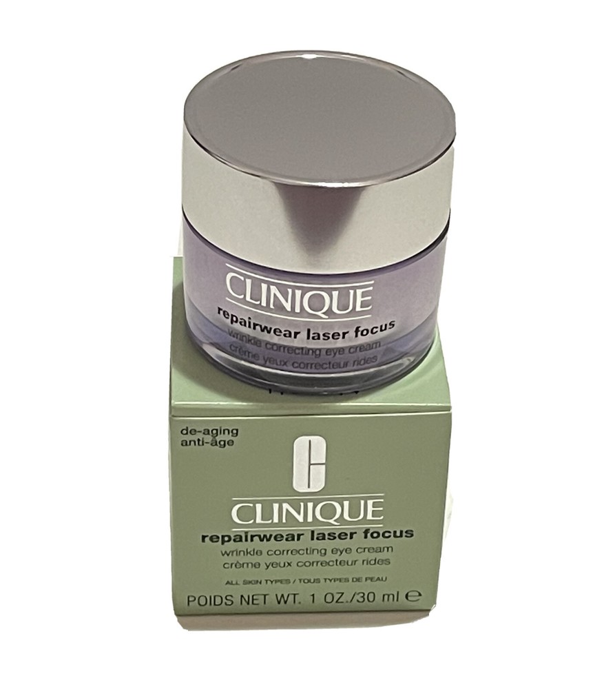 Clinique Repairwear Laser Focus Wrinkle Correcting Eye Cream 1.0 oz/30 ml, NIB