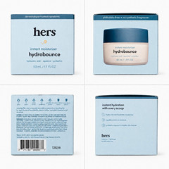 hers hydrobounce Face Moisturizer Cream Hyaluronic Acid + Squalane 1.7 fl oz