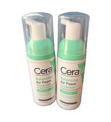 CeraVe Balancing Air Foam Face Cleanser, Controls Oil + Hydrates, 1.7oz bundle
