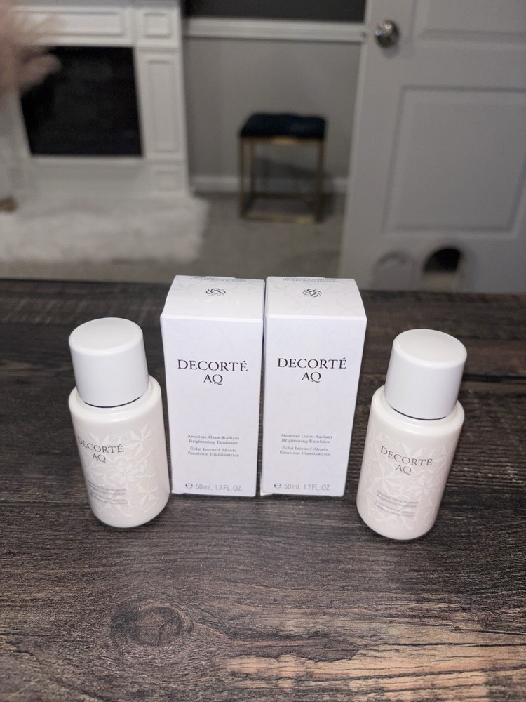 2 DECORTE AQ Absolute Glow-Radiant Brightening Emulsion – 1.7 Oz Each – NIB