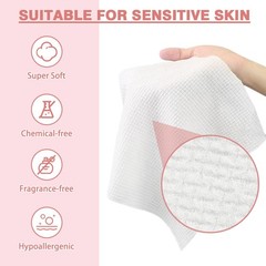 Face Towels Disposable, Soft Clean Towels for Face, 100Count（2 Box） | Super Soft