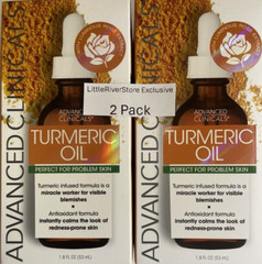 2 x Advanced Clinicals Turmeric Oil For Problem Skin 1.8 Fl Oz 53mL