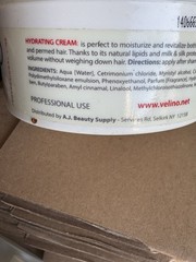 Velino Hydrating Cream w Milk And Silk Proteins 8.45 Oz Made In Italy