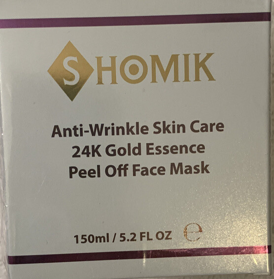 SHOMIK Anti-Wrinkle Skin Care 24K Gold Essence Peel Off Mask Purifies 5.2 fl oz