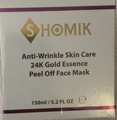 SHOMIK Anti-Wrinkle Skin Care 24K Gold Essence Peel Off Mask Purifies 5.2 fl oz
