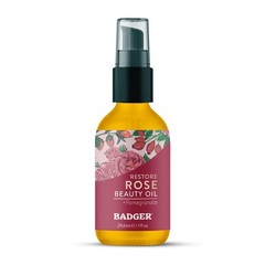 4 Pack Badger Delicate Skin Face Oil, Damascus Rose, 1 fl oz