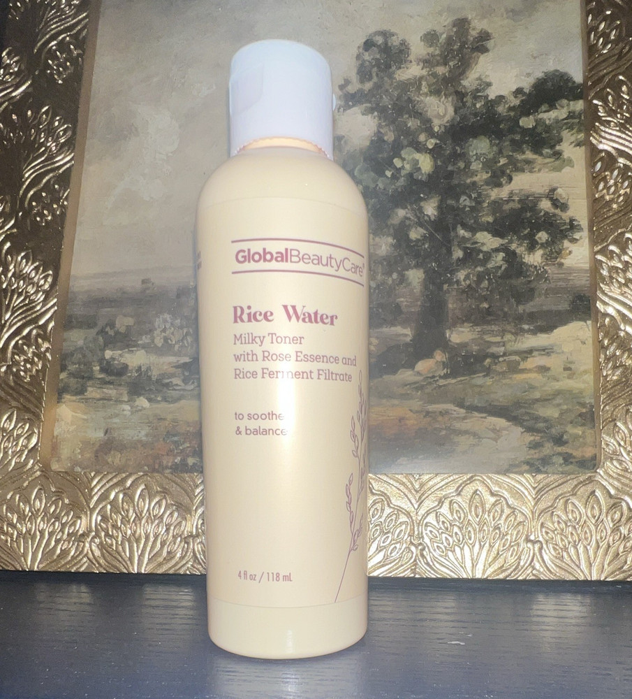Global Beauty Care Rice Water Milky Toner Rose Essence, Rice Ferment, 4 fl oz