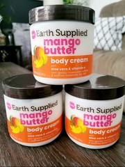 ( LOT 3 ) EARTH SUPPLIED MANGO BUTTER BODY CREAMS w/ ALOE & VIT E BRAND NEW