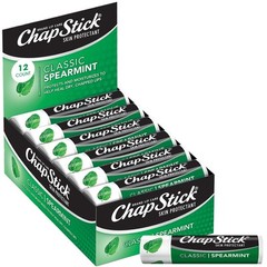 Classic Spearmint ChapStick 1.8 Ounce Minty Lip Balm Soft Moisturized Lips 12…