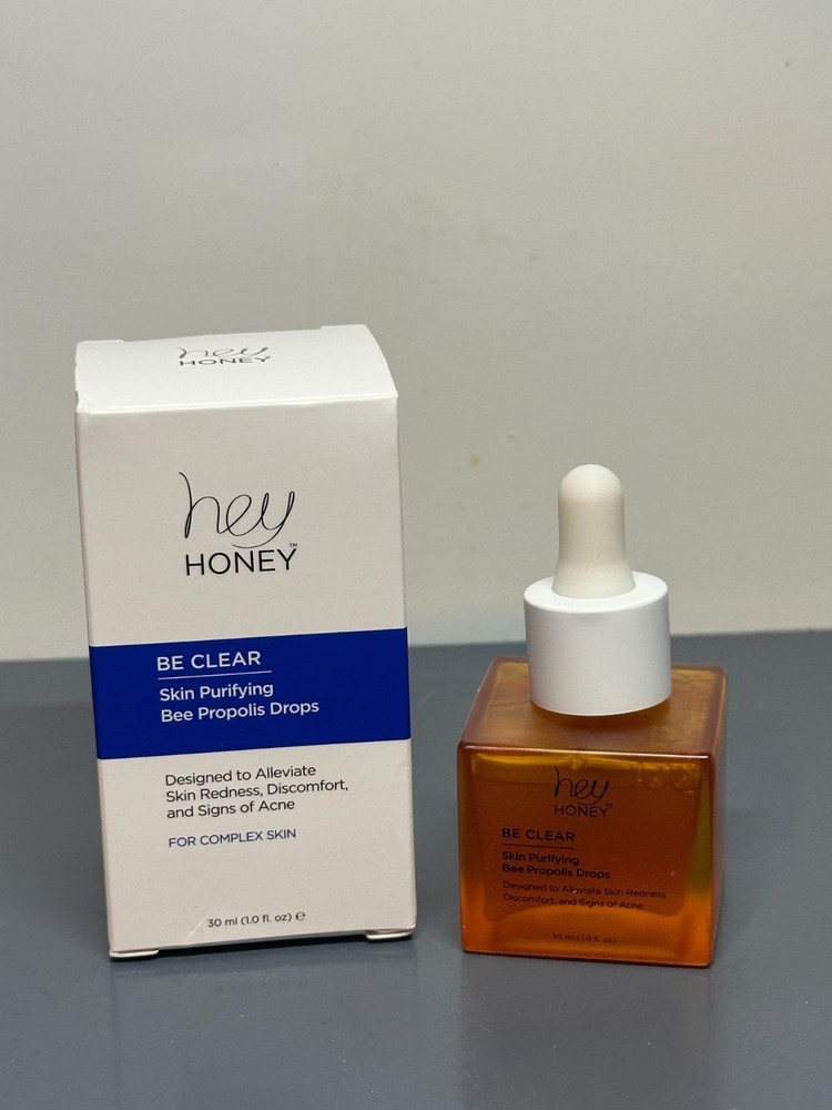 Hey Honey Be Clear Skin Purifying Bee Propolis Drops 30ml NIB EXP 07/25