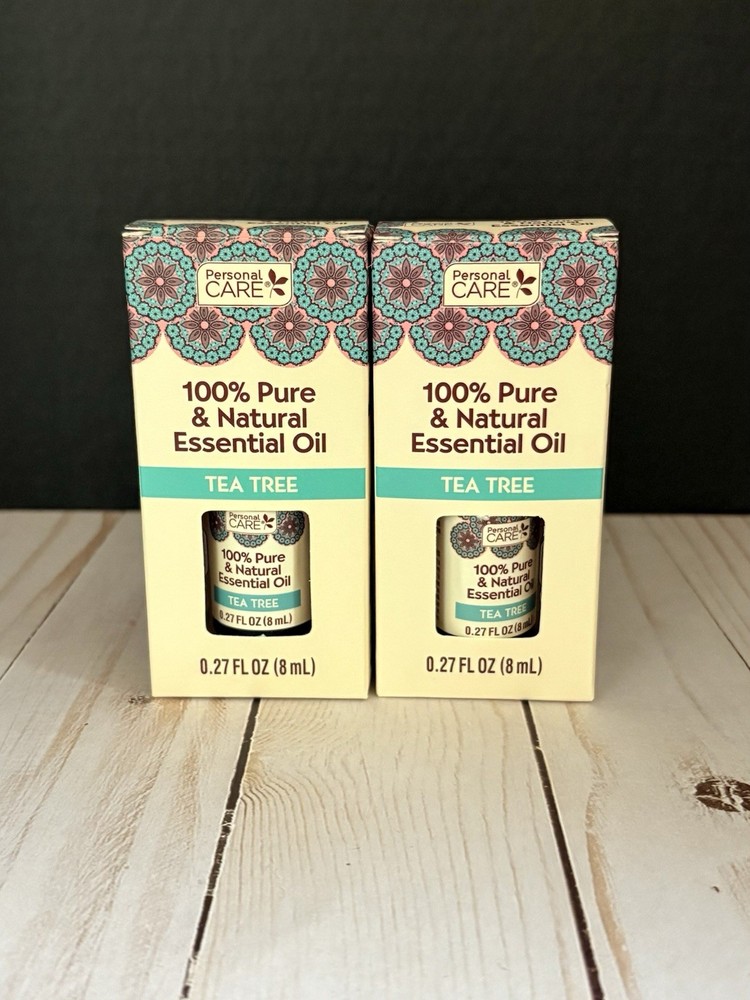 Personal Care 100% Pure & Natural Essential Tea Tree Oil 8ML 2 Count