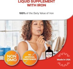 Geritol Liquid Multivitamin and Iron Supplement for Energy Support 12 Fl OzH