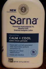 Sarna Anti-Itch Lotion Calm & Cool 7.5 oz Pramoxine HCl 1% Menthol Exp 11/27