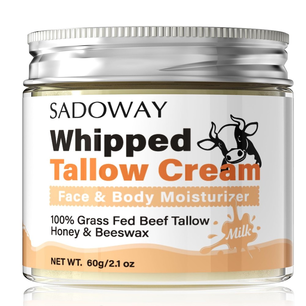 SADOWAY Beef Tallow for Skin: Handmade Beef Tallow for Face – Organic Grass-Fed