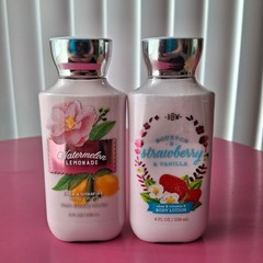 Bath & Body Works WATERMELON LEMONADE BOURBON STRAWBERRY & VANILLA Lotion Set