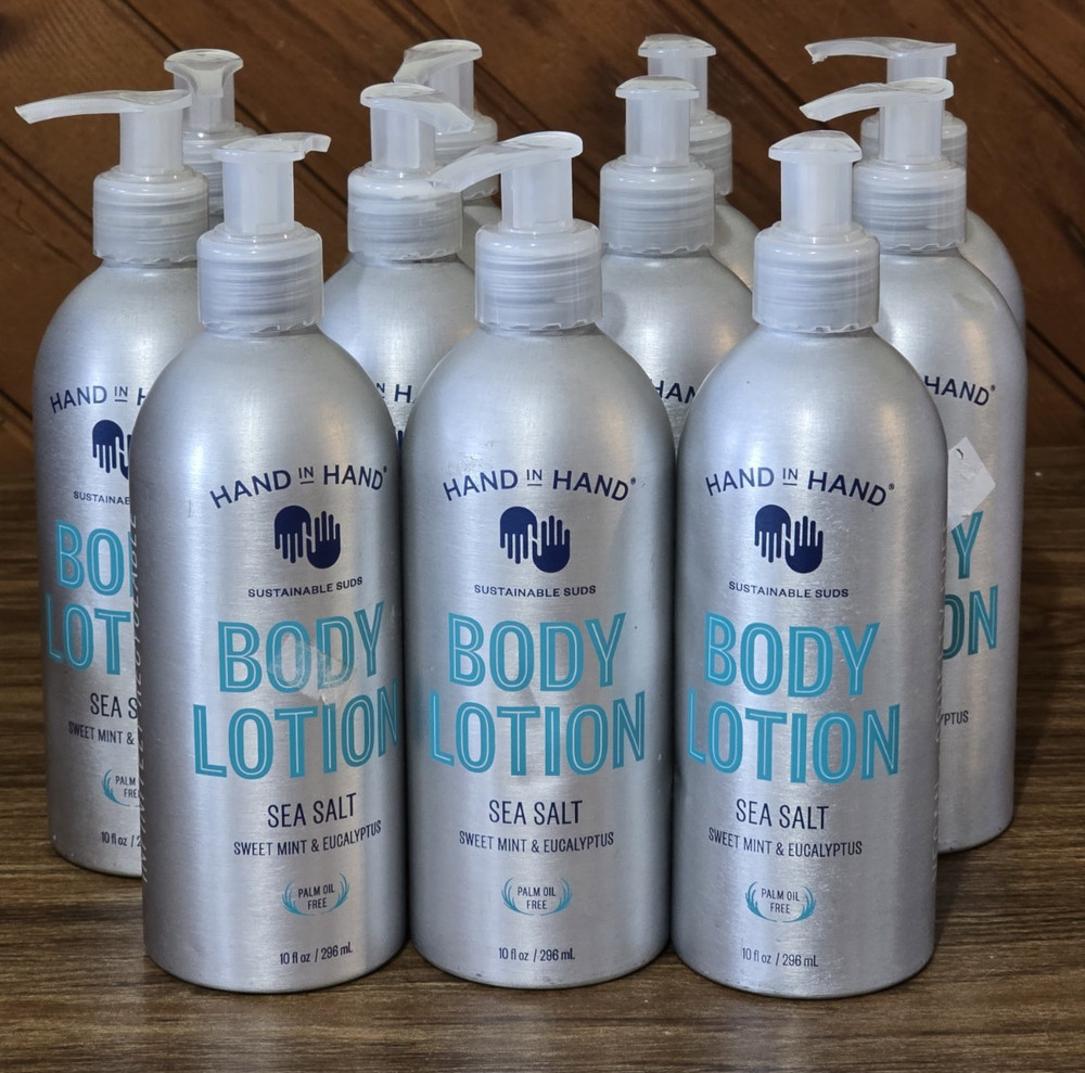 Lot 11 Hand in Hand Body Lotion Sea Salt Sweet Mint & Eucalyptus 10 Oz