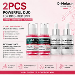 NEW Dr.Melaxin Cemenrete Two set Cyano Pink Spicule Serum with Calcium skin care