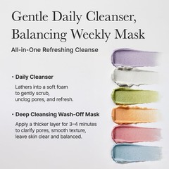 Rice Mochi Facial Cleanser Gift Set – 6 Travel Size Varieties, Korean Skin Care,