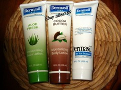2 Dermasil Body Lotion Tubes Aloe Fresh + Cocoa Butter 1 Dry Skin Treatment