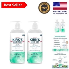 Luxurious Mint & Eucalyptus 3-in-1 Liquid Cleanser – Safe for All Ages – 2 Pack