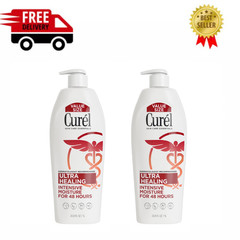 2 PK Curel Ultra Healing Body Lotion, Extra Dry Skin Moisturizer, Fragrance Free