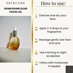 Skinn Divine Elixir Luminous Facial Oil, Manuka Honey, Hydrating