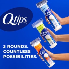 Q-tips Beauty Premium Cotton Rounds 80 Count 2-Pack – Hypoallergenic White