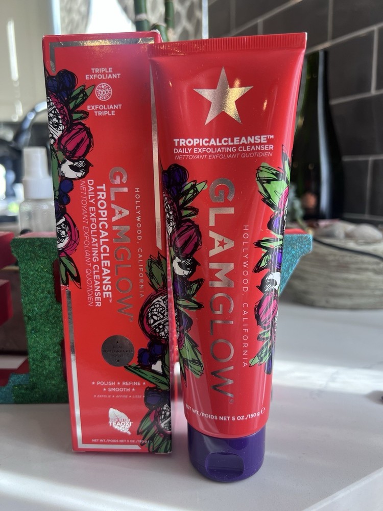 Glamglow Tropical Cleanse Daily Exfoliating Cleanser Face Wash 5.0 Oz/150g NEW
